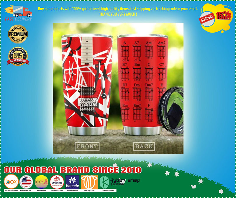 Red Guitar Chord Stainless Steel Tumbler 2 Red Guitar Chord Stainless Steel Tumbler