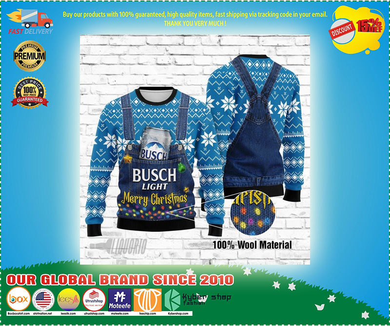 Busch light merry christmas 3d sweater 4 Busch light merry christmas d sweater