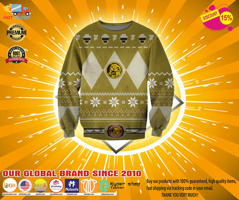 POWER RANGERS YELOW FILM KNITTING PATTERN UGLY CHRISTMAS SWEATER 4 POWER RANGERS YELOW FILM KNITTING PATTERN UGLY CHRISTMAS SWEATER