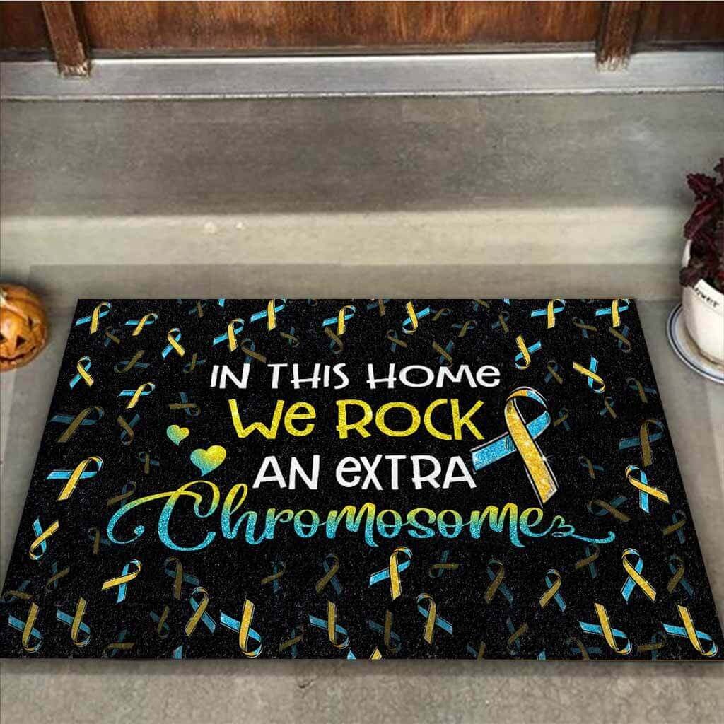 In this home we rock an extra chromosome doormat 5 In this home we rock an extra chromosome doormat