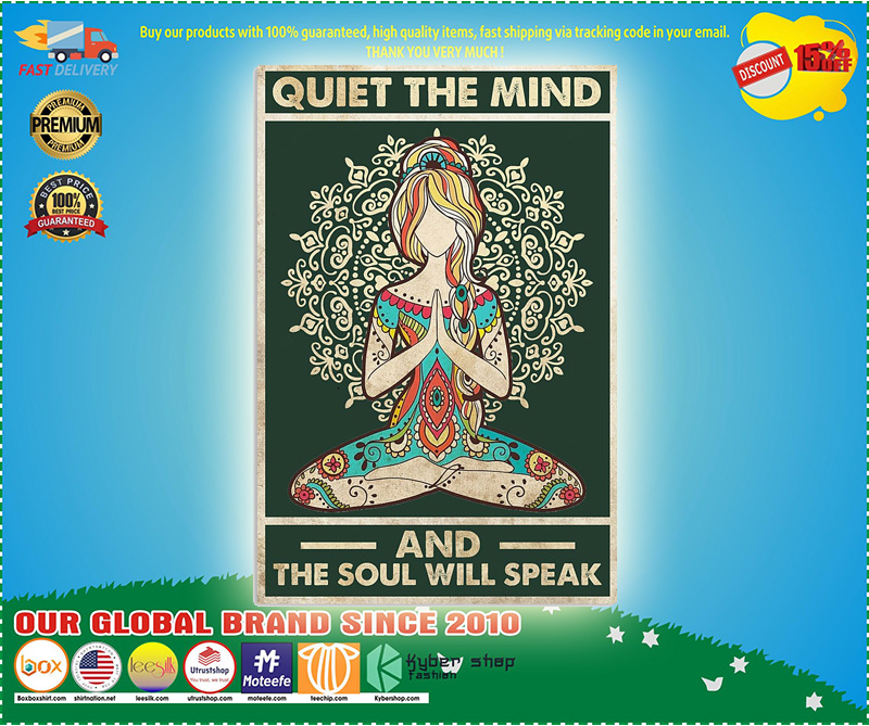 Yoga girl quiet the mind and the soul will speak poster 5 Yoga girl quiet the mind and the soul will speak poster