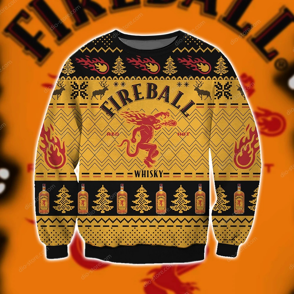 Fireballcinnamonwhiskyknittingpatterndprintuglychristmassweater