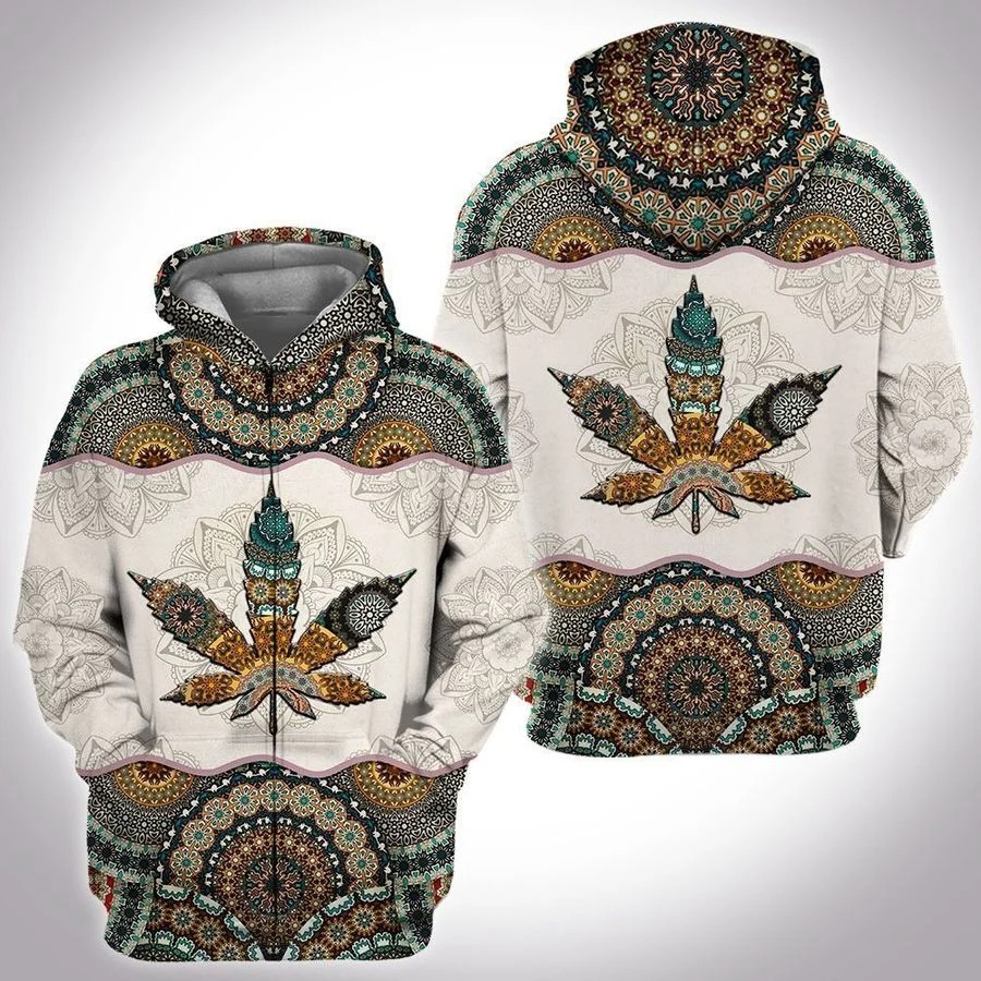 Canabis mandala 3d over print hoodie 2 Canabis mandala d over print hoodie