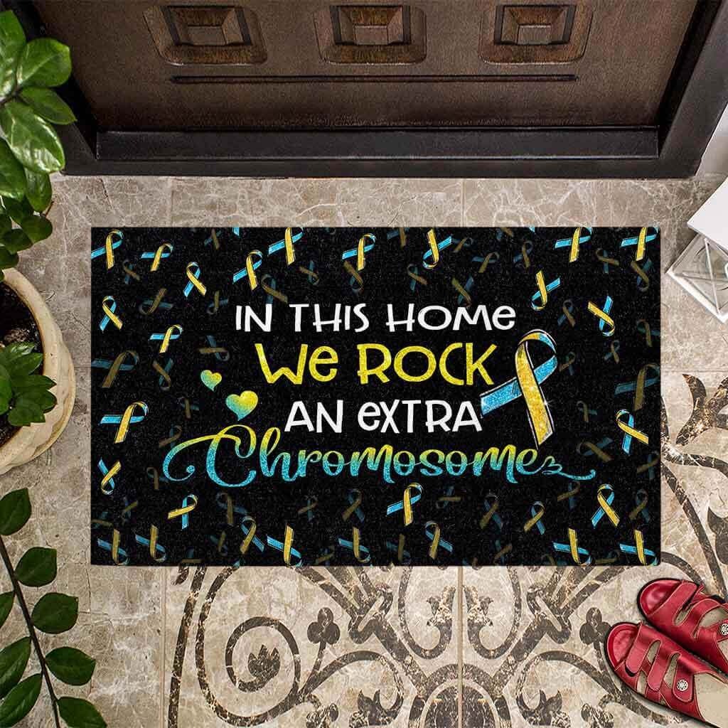 In this home we rock an extra chromosome doormat