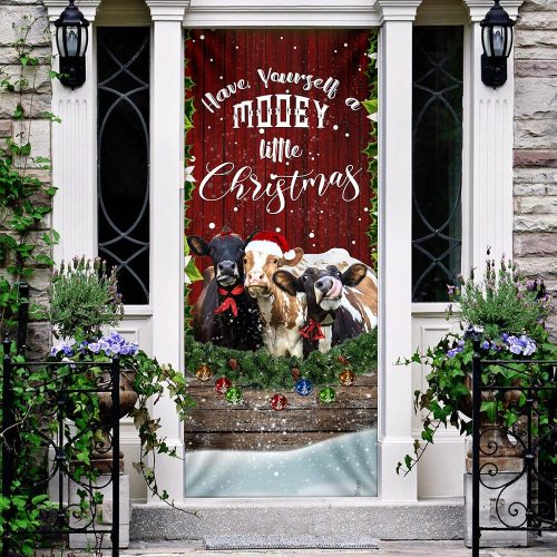 Cattle Christmas Door Cover 4 Cattle Christmas Door Cover