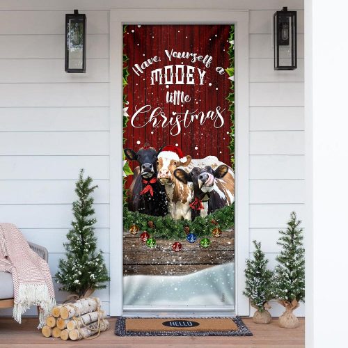 Cattle Christmas Door Cover