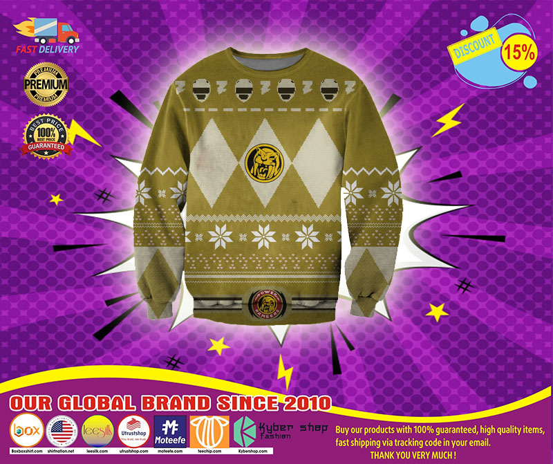 POWER RANGERS YELOW FILM KNITTING PATTERN UGLY CHRISTMAS SWEATER 5 POWER RANGERS YELOW FILM KNITTING PATTERN UGLY CHRISTMAS SWEATER