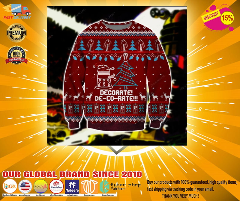 Funny daleks knitting pattern 3d print ugly christmas sweater 4 Funny daleks knitting pattern d print ugly christmas sweater
