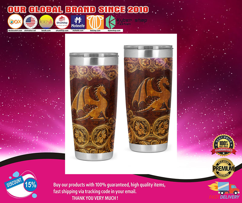 Dragon leather tumbler 3 Dragon leather tumbler