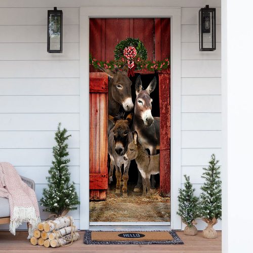 Family Donkey Door Cover