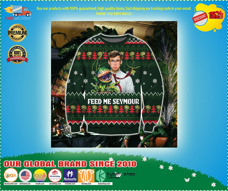 Feed me seymour ugly christmas sweater 4 Feed me seymour ugly christmas sweater