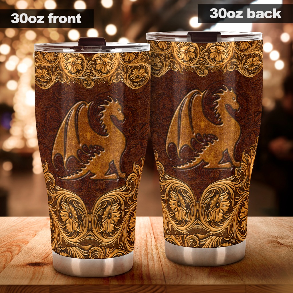 DRAGON FAUX LEATHER Tumbler 3 DRAGON FAUX LEATHER Tumbler
