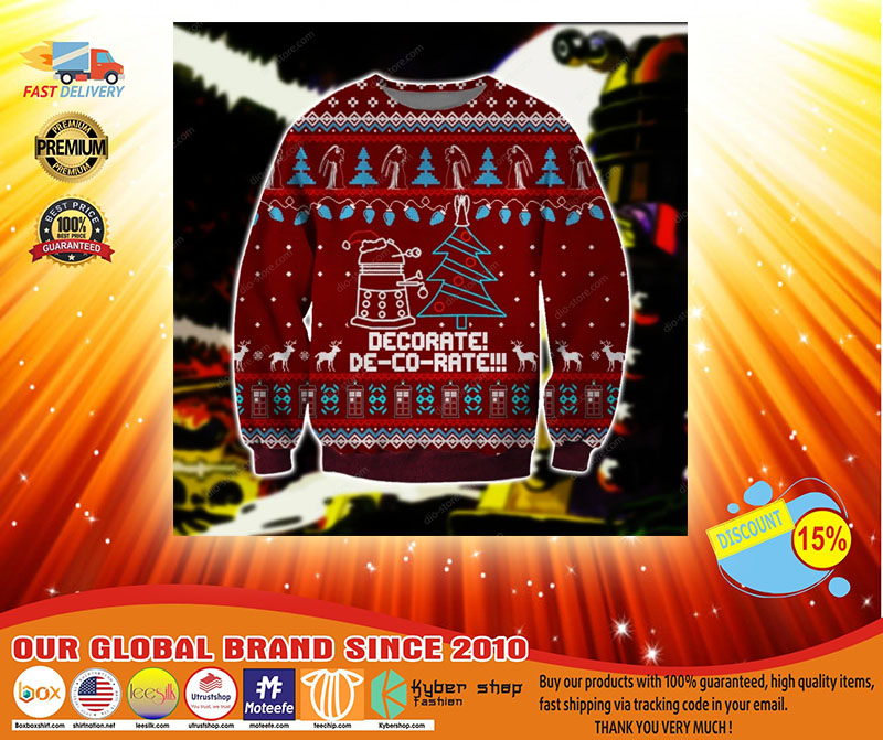 Funny daleks knitting pattern 3d print ugly christmas sweater 3 Funny daleks knitting pattern d print ugly christmas sweater