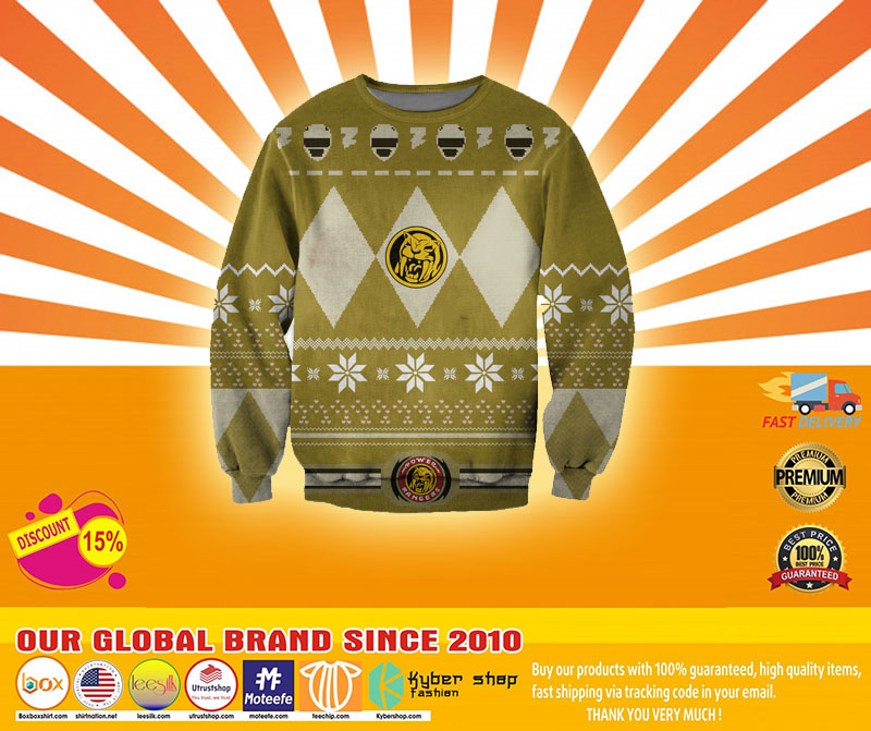 POWER RANGERS YELOW FILM KNITTING PATTERN UGLY CHRISTMAS SWEATER 2 POWER RANGERS YELOW FILM KNITTING PATTERN UGLY CHRISTMAS SWEATER