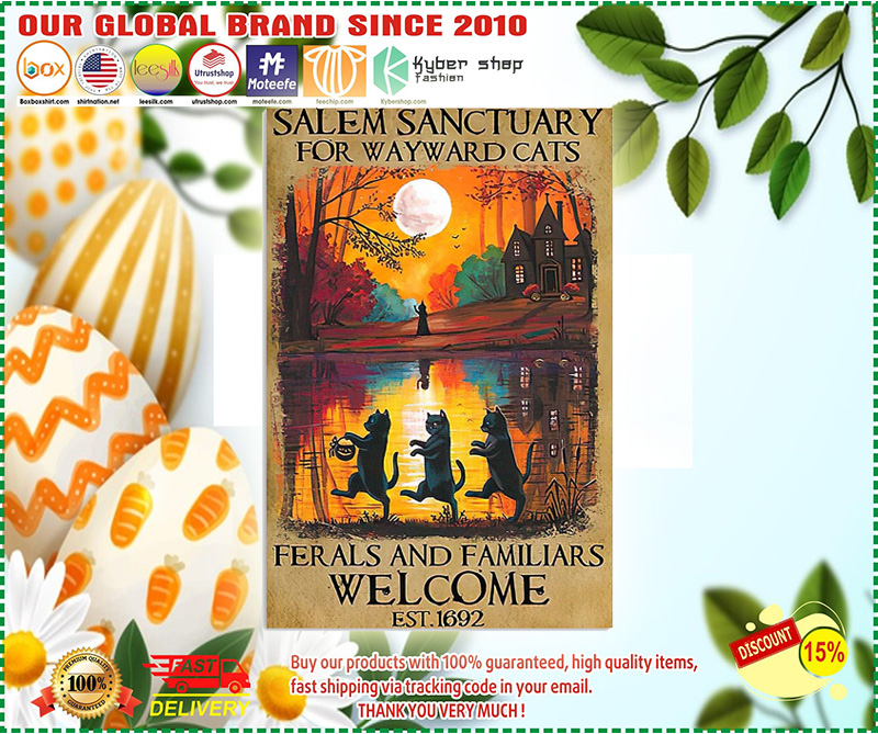 Halloween Salem sanctuary for wayward cats ferals and familiars poster 2 Halloween Salem sanctuary for wayward cats ferals and familiars poster