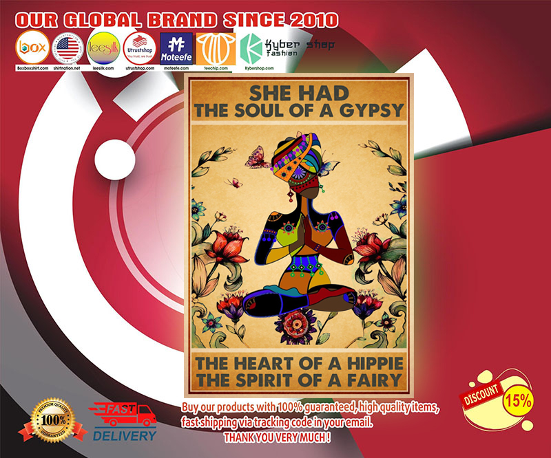 Black yoga girl She had the soul of a gypsy the heart of a hippie the spirit of a fairy poster 3 Black yoga girl She had the soul of a gypsy the heart of a hippie the spirit of a fairy poster