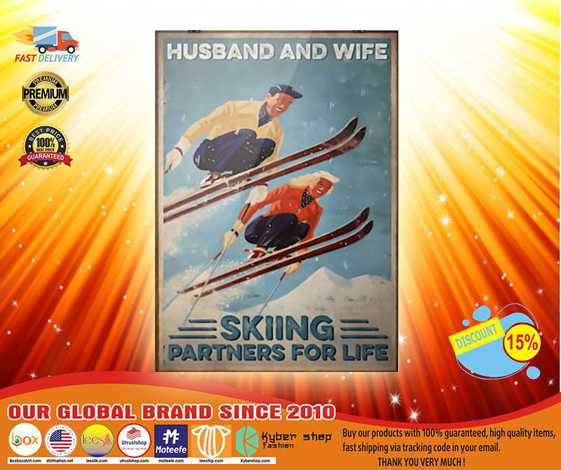 Poster Husband and wife skiing partners for life 3 Poster Husband and wife skiing partners for life