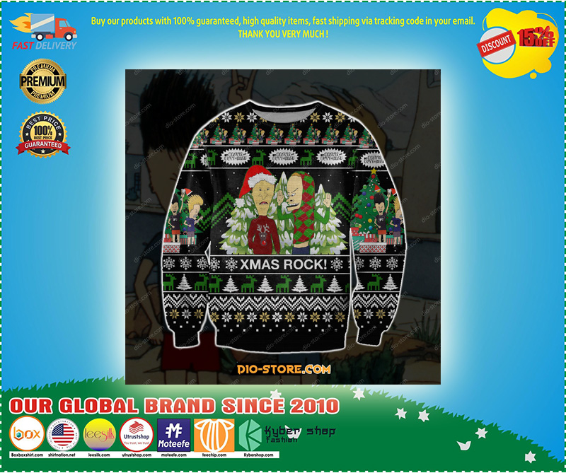 BEAVIS BUTT-HEAD UGLY CHRISTMAS SWEATER 4 BEAVIS BUTT HEAD UGLY CHRISTMAS SWEATER