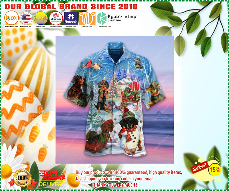 Dachshund Through The Snow Hawaiian Shirt 3 Dachshund Through The Snow Hawaiian Shirt