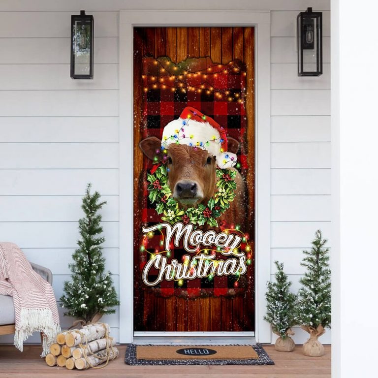 Cow Mooey Christmas Door Cover