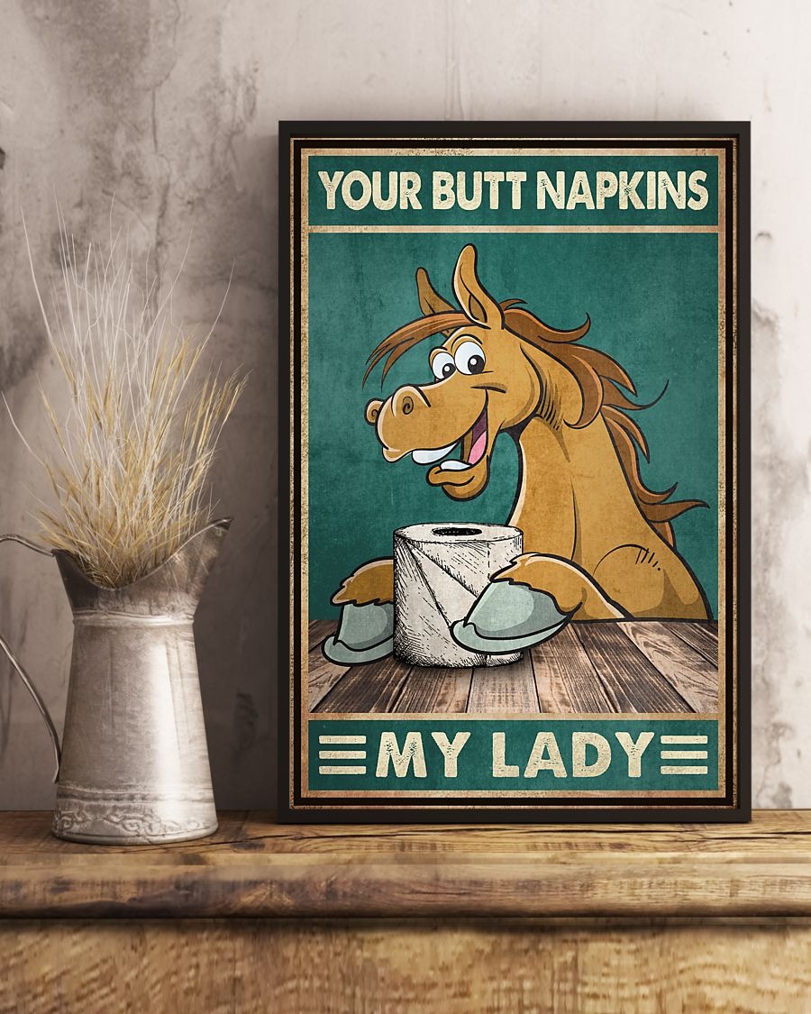 Horse butt napkins my lady poster 3 Horse butt napkins my lady poster