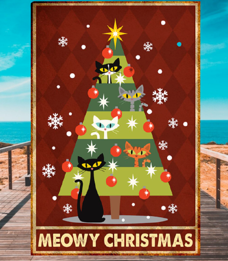 Meowy Cat Christmas tree Poster 5 Guitar Assuming i’m just an old man poster