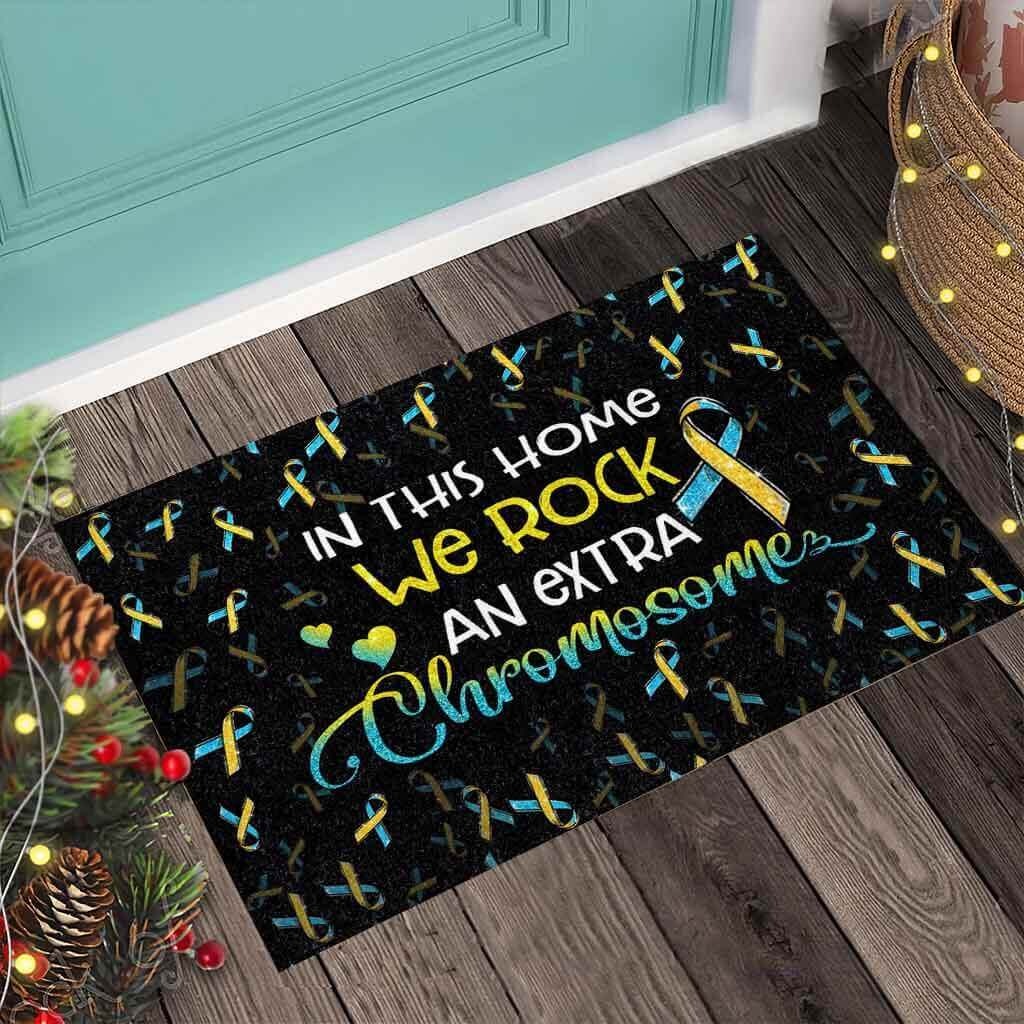 In this home we rock an extra chromosome doormat 4 In this home we rock an extra chromosome doormat
