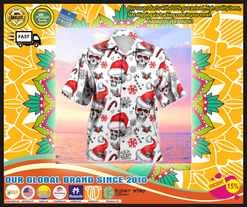 Christmas Skull Hawaiian Shirt 2 Christmas Skull Hawaiian Shirt