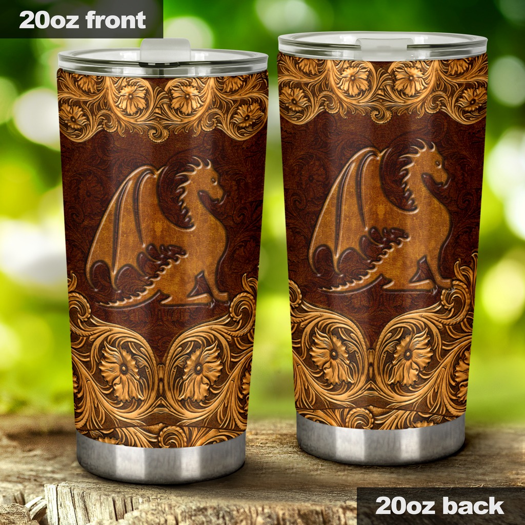 DRAGON FAUX LEATHER Tumbler 4 DRAGON FAUX LEATHER Tumbler