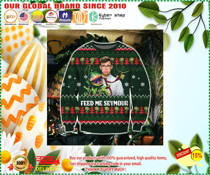 Feed me seymour ugly christmas sweater 2 Feed me seymour ugly christmas sweater