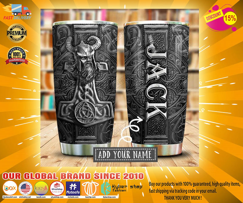 Viking Odin Mjolnir TUMBLER CUSTOM NAME 2 Viking Odin Mjolnir TUMBLER CUSTOM NAME