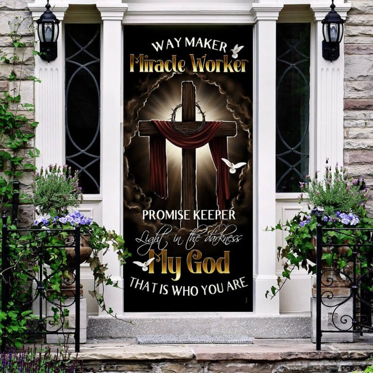 Way maker miracle worker Door Cover 5 Way maker miracle worker Door Cover