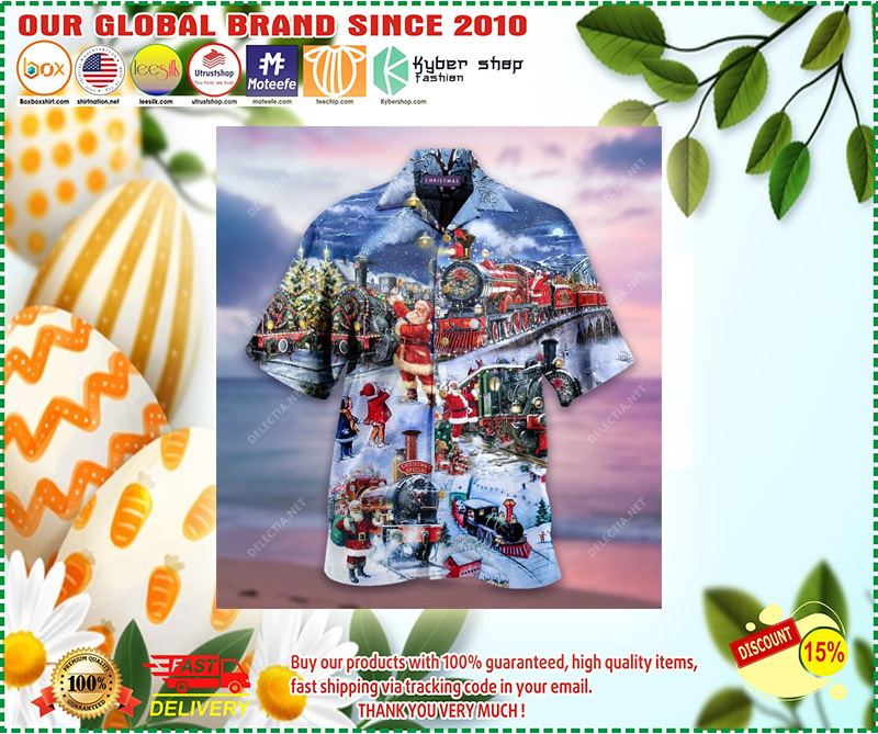 Santa Clause Train To Christmas 2020 Unisex Hawaiian Shirt 3 Santa Clause Train To Christmas Unisex Hawaiian Shirt