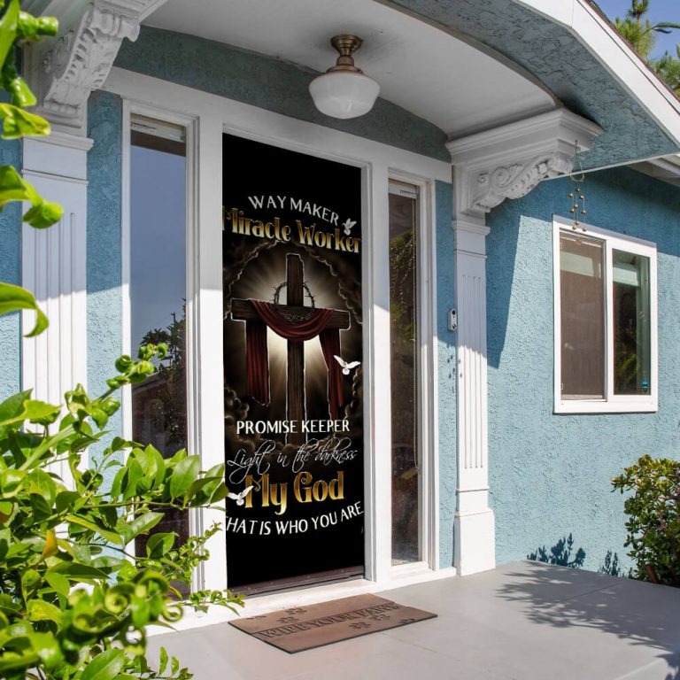Way maker miracle worker Door Cover 2 Way maker miracle worker Door Cover