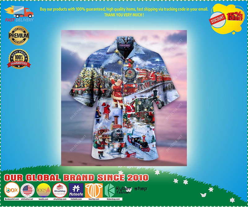 Santa Clause Train To Christmas 2020 Unisex Hawaiian Shirt 4 Santa Clause Train To Christmas Unisex Hawaiian Shirt