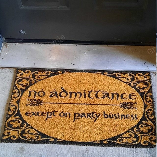 No admittance except on party business doormat 4 No admittance except on party business doormat