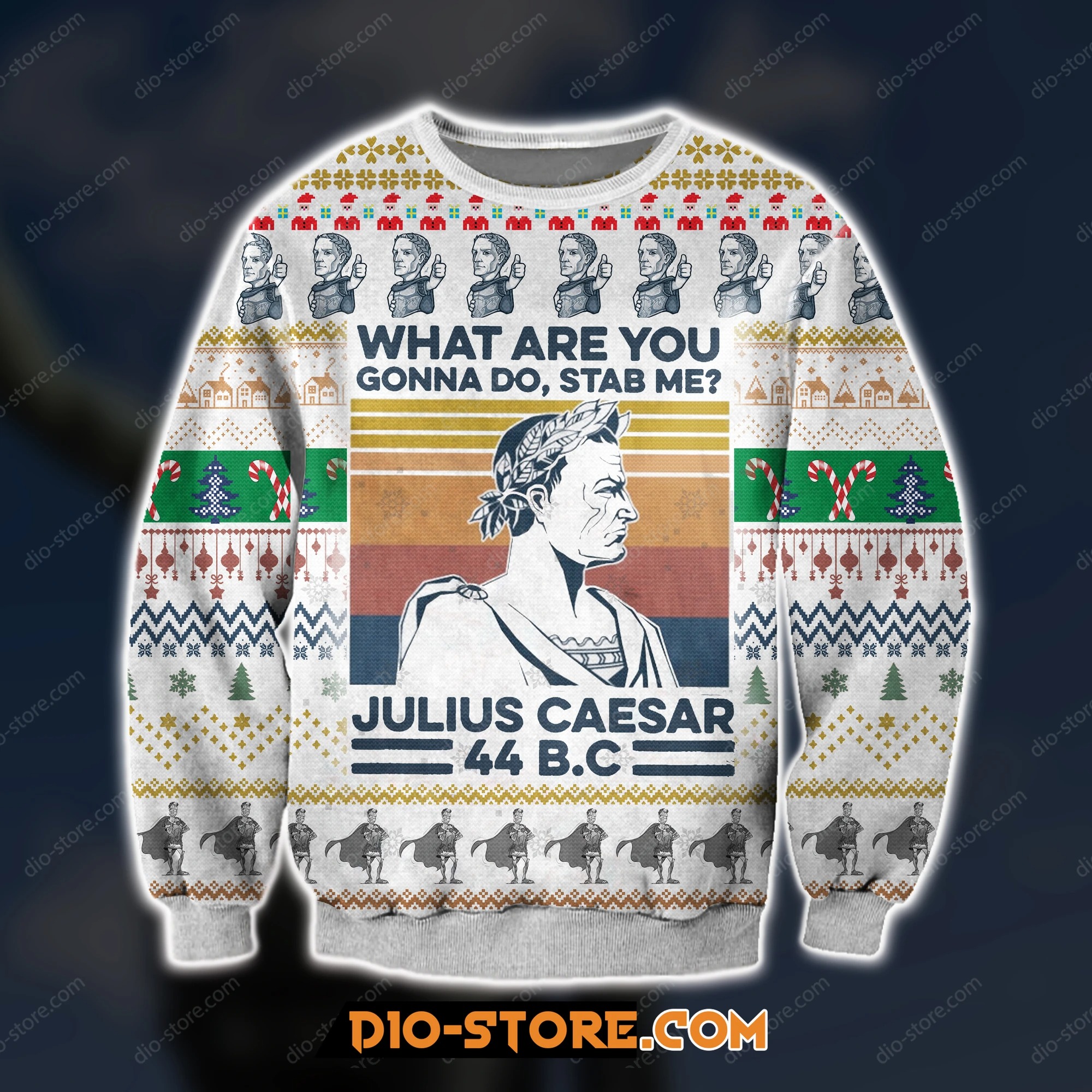 Dprintknittingpatternjuliuscaesaruglychristmassweater