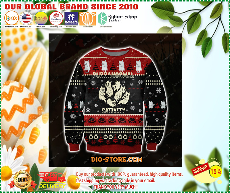 PURRANORMAL CATIVITY 3D ALL OVER PRINT UGLY CHRISTMAS SWEATER 4 PURRANORMAL CATIVITY D ALL OVER PRINT UGLY CHRISTMAS SWEATER