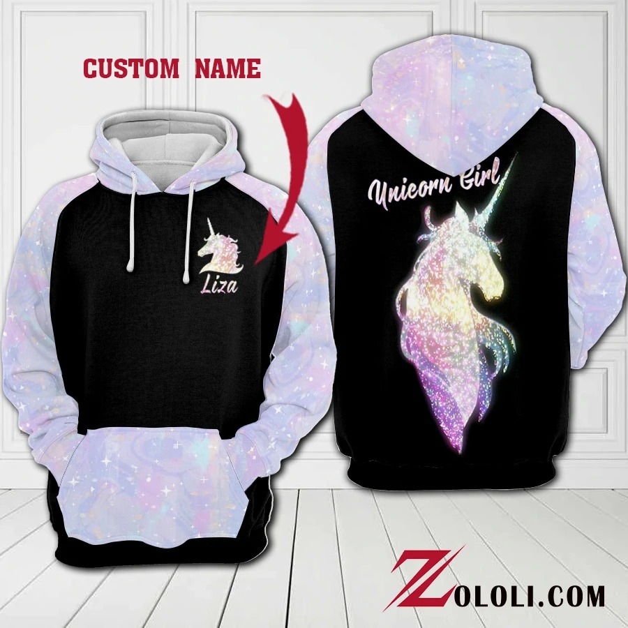 Unicorngirlcustomnamedhoodie
