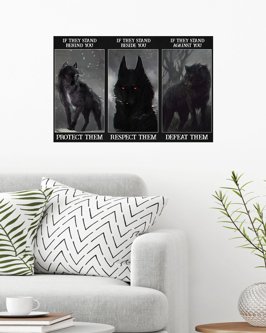 Wolf If they stand behind if they stand beside you if they stand against you poster 5 Wolf If they stand behind if they stand beside you if they stand against you poster