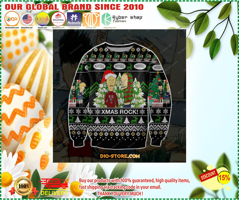 BEAVIS BUTT-HEAD UGLY CHRISTMAS SWEATER 3 BEAVIS BUTT HEAD UGLY CHRISTMAS SWEATER