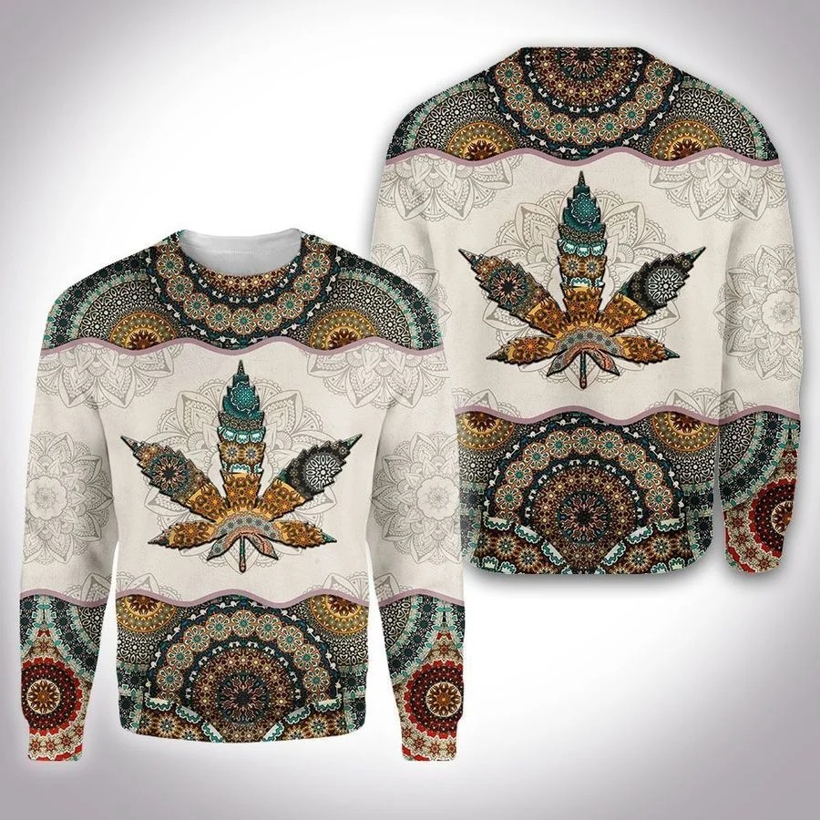 Canabis mandala 3d over print hoodie 4 Canabis mandala d over print hoodie