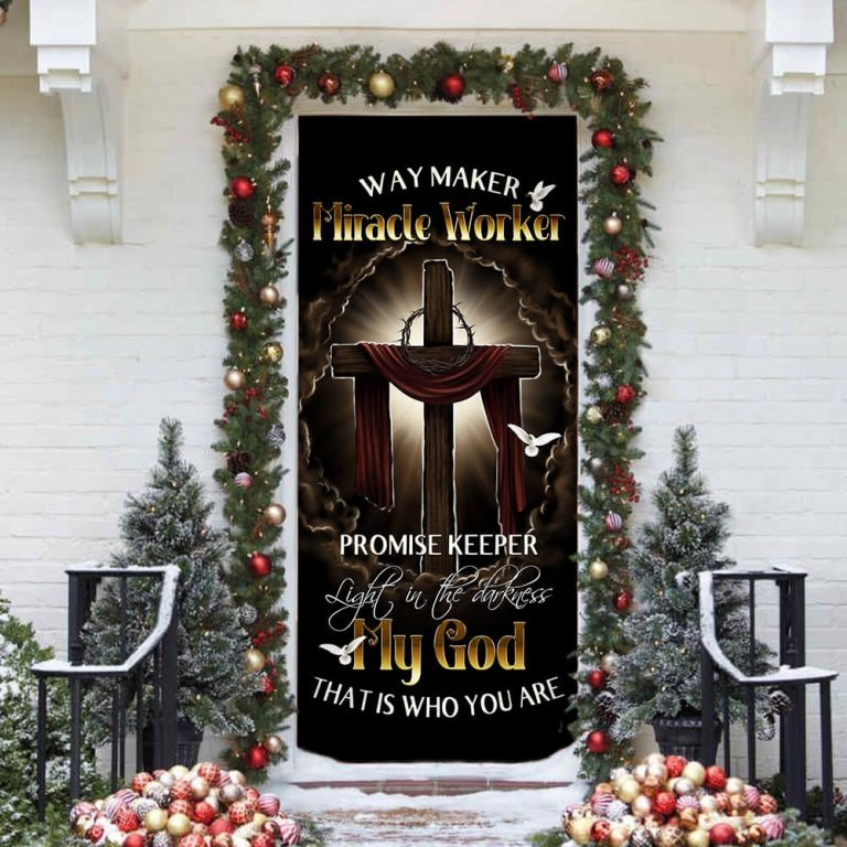 Way maker miracle worker Door Cover 3 Way maker miracle worker Door Cover