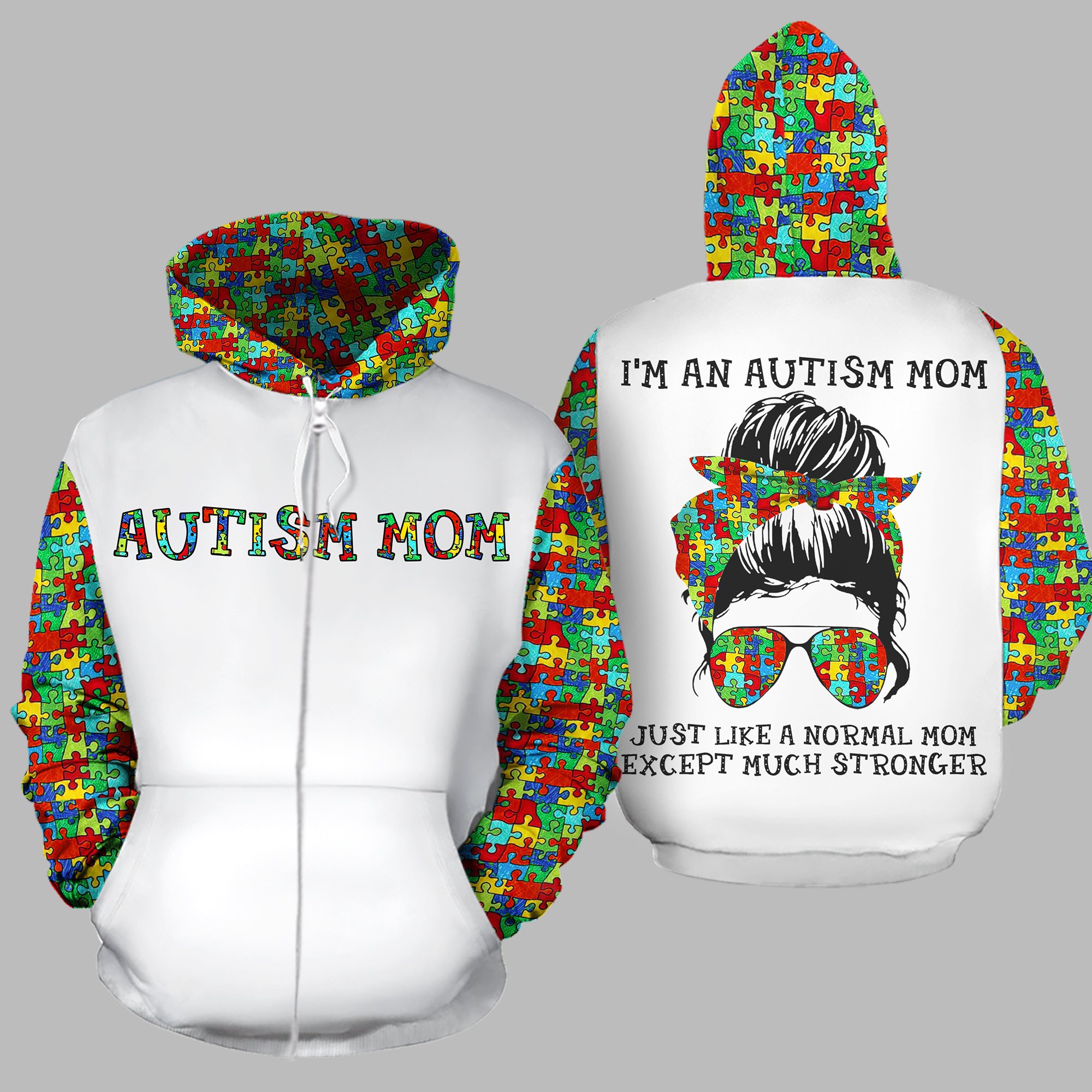 Imanautismmonjustlikeanormalmomdoverprinthoodie