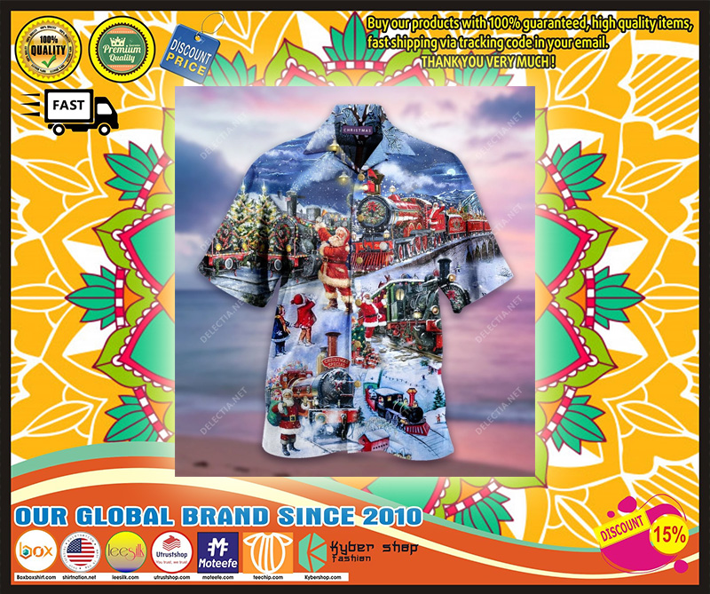 Santa Clause Train To Christmas 2020 Unisex Hawaiian Shirt 5 Santa Clause Train To Christmas Unisex Hawaiian Shirt