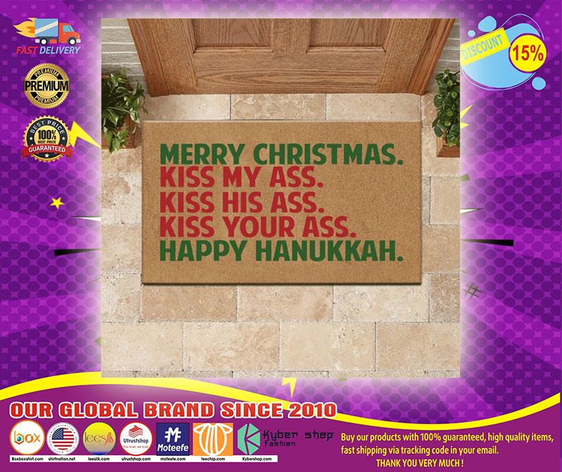 Merry Christmas Happy Hanukkah doormat 5 Merry Christmas Happy Hanukkah doormat