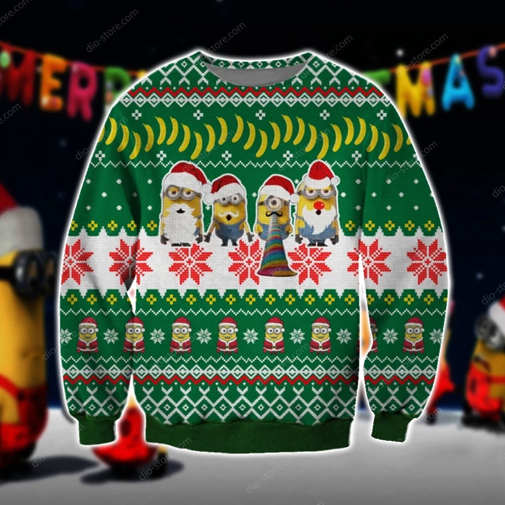 Minionschristmasknittingpatterndprintuglychristmassweater