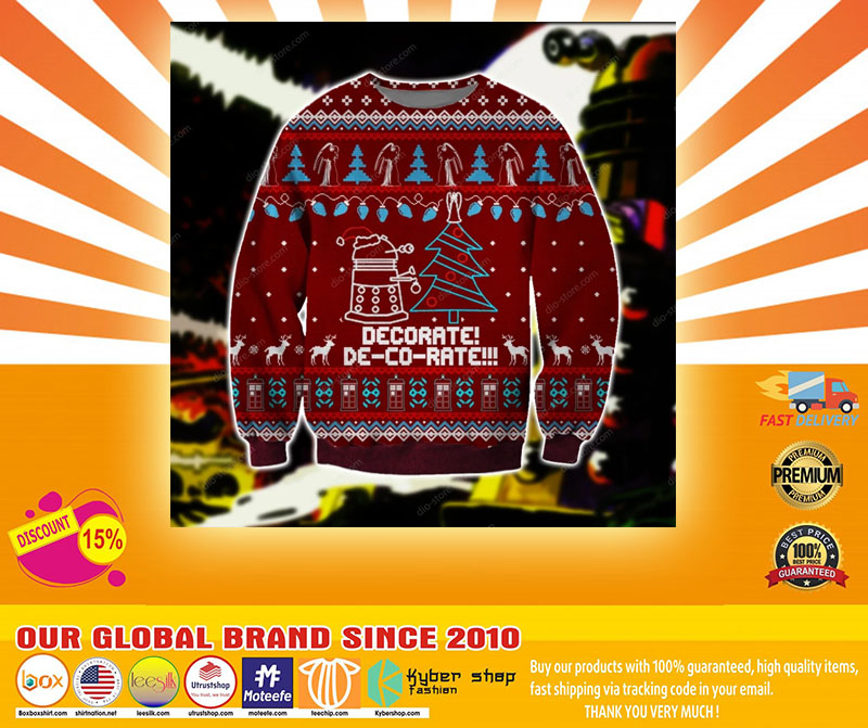 Funny daleks knitting pattern 3d print ugly christmas sweater 2 Funny daleks knitting pattern d print ugly christmas sweater