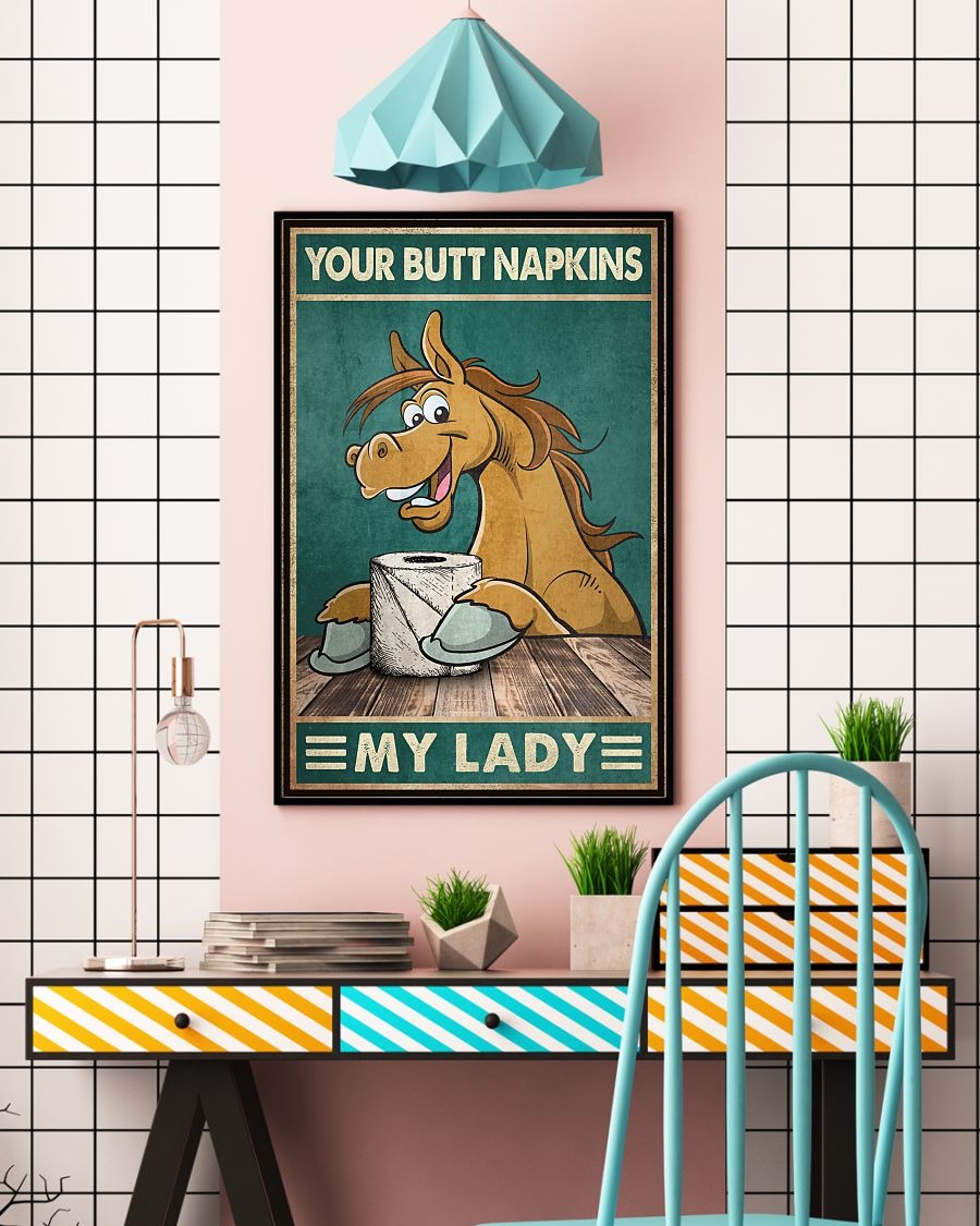 Horse butt napkins my lady poster 2 Horse butt napkins my lady poster