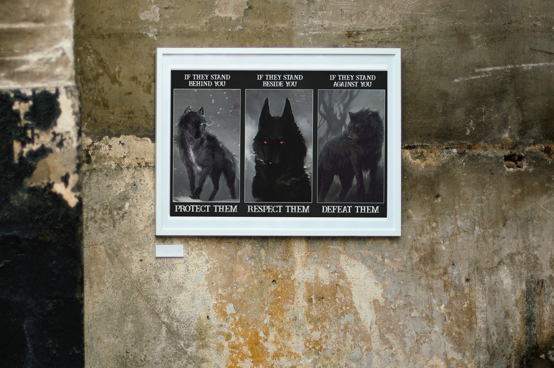 Black Wolf if they stand behind you protect them poster 4 Black Wolf if they stand behind you protect them poster